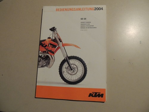 Ktm 2004 fahrerhandbuch - sx,